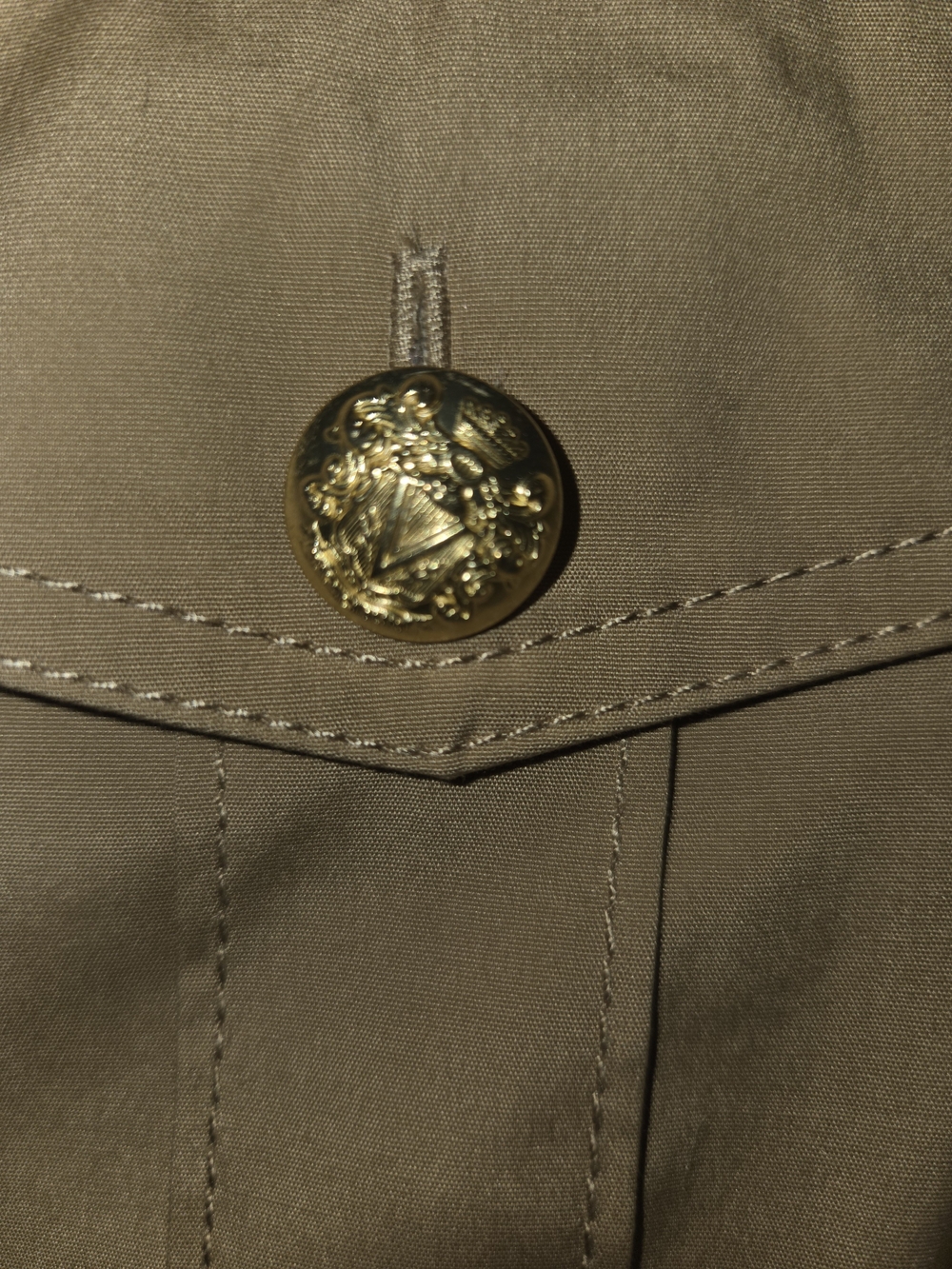 Veronica Beard Tan Collar Shirt - Neutral Beige - Picture 7 of 9